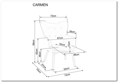 Кресло Signal CARMEN VELVET (оливковый)