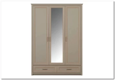 Шкаф с зеркалом Классик SZF2D1L2S глиняный серый БРВ