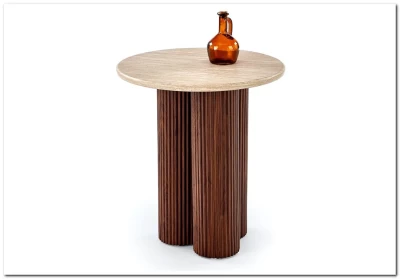 Стол журнальный Halmar DOROTEA S (травертин/орех)