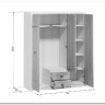 Купить Шкаф Koen SZF3D2S ясень снежный BRW с доставкой по России по цене производителя можно в магазине Другая Мебель в Екатеринбурге