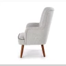 Кресло BISHOP  Halmar (светло-серый/орех)