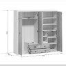 Купить Шкаф Koen SZF4D2S ясень снежный BRW с доставкой по России по цене производителя можно в магазине Другая Мебель в Екатеринбурге