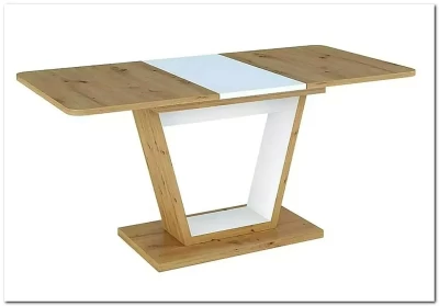 Стол обеденный Signal NIGEL раскладной (дуб артизан/белый мат)