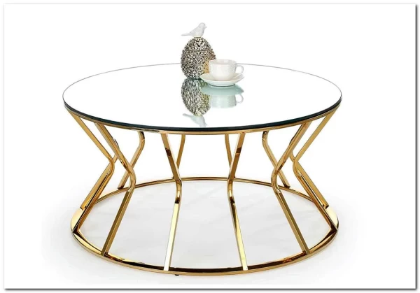 Стол журнальный Halmar AFINA (зеркало/золотой)