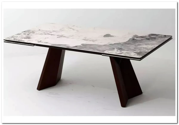 Стол BRIAN 200 MATTE PANDORA керамика на стекле/ Орех, ®DISAUR