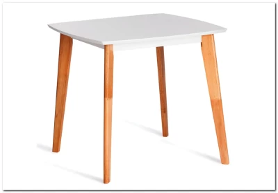 Стол обеденный Claire квадратный White (Белый) / Natural (натуральный)