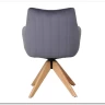 Стул кухонный Signal AZALIA D Velvet Bluvel 14 поворотный (серый/дуб)