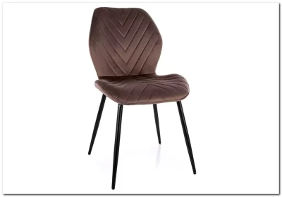 Стул кухонный Signal MIKE Velvet Bluvel 38 (капучино/черный)