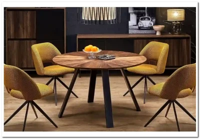 Стол обеденный Halmar DANILO 120 (орех/черный)