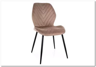 Стул кухонный Signal MIKE Velvet Bluvel 40 (темно-бежевый/черный)