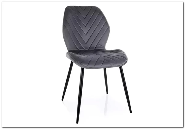 Стул кухонный Signal MIKE Velvet Bluvel 14 (серый/черный)