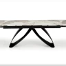 Стол обеденный Halmar HILARIO 180 раскладной (белый мрамор/черный)