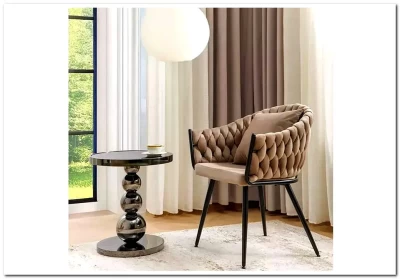 Стул кухонный Signal NUVO Velvet Bluvel 40 (темно-бежевый/черный мат)