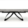 Стол обеденный Halmar HILARIO 180 раскладной (черный мрамор/черный)