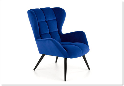 Кресло Halmar TYRION (темно-синий/черный)