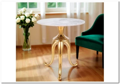 Стол журнальный Signal SNAKE (белый/золотой)