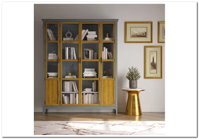 Шкаф для книг Квадро-С 422С из массива сосны