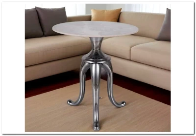 Стол журнальный Signal SNAKE (белый/серебряный)