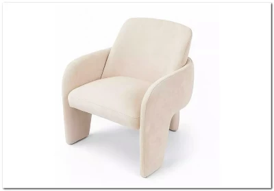 Кресло CUBE AT5139-09 Св. бежевый, ткань/каркас металл в тканевой обивке AT5139-09 ®DISAUR