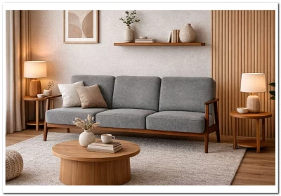 Диван Halmar MILANO 3S tap. Castel 93 (серый)