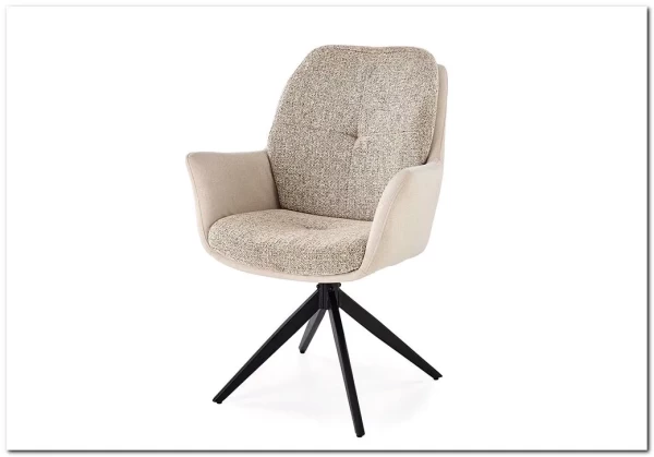 Стул кухонный Halmar K591 поворотный (светло-серый/черный)