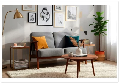 Диван Halmar MILANO 2S tap. Castel 93 (серый)