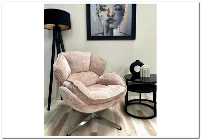 Кресло HALMAR GUIDO бежевый/хром