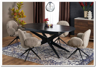 Стул кухонный Halmar K568 поворотный (темно-бежевый/черный)