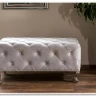 Скамья Signal HESTIA VELVET (светло-серый/серебряный)