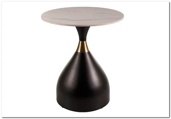 Стол журнальный Signal VIRGO (белый/черный/золотой)