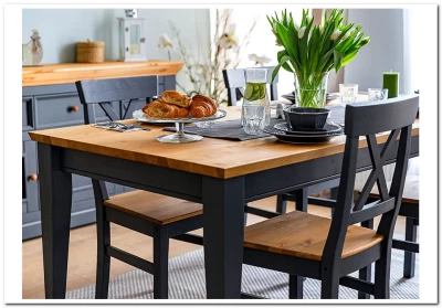 Стол обеденный Форест Графит 140 со вставкой (массив)