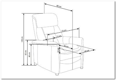 Кресло раскладное JORDAN  Halmar (серый)