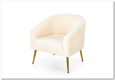 Кресло Halmar GRIFON (кремовый/золотой)