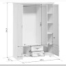 Купить Шкаф Кентаки SZF5D2S белый BRW  с доставкой по России по цене производителя можно в магазине Другая Мебель в Екатеринбурге