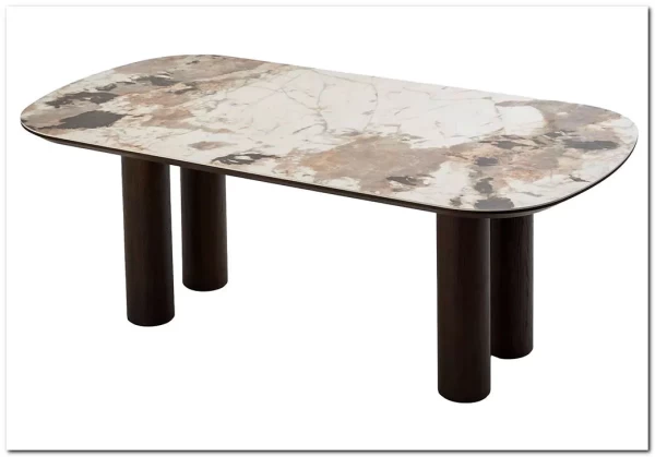 Стол ПИНО (PINO) 210 цвет CA035, керамика / ТЕМНЫЙ ОРЕХ, ®DISAUR