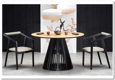 Стол обеденный Halmar MIYAKI 120 дуб натуральный/черный