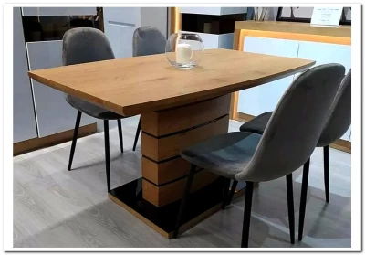 Стол обеденный Signal LEONARDO 140 раскладной (дуб/черный)