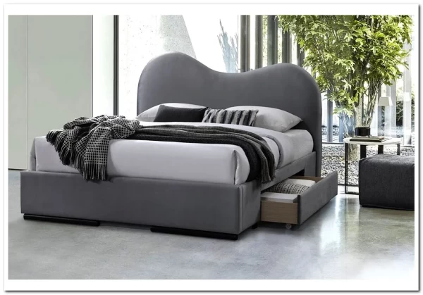 Кровать Halmar AMBER (серый) 160/200