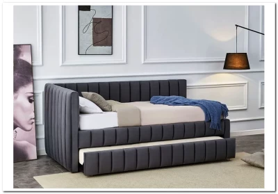 Кровать Halmar DERBY (серый) 90/200