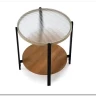 Стол журнальный Halmar KAMALA (прозрачный/натуральный/черный)