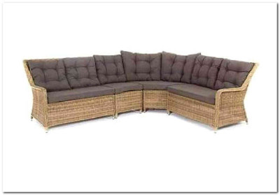 Бергамо модульный диван из ротанга