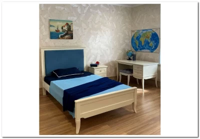 Кровать односпальная Римини с мягким изголовьем