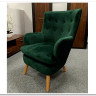 Кресло Halmar RAVEL (темно-зеленый/натуральный)
