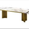 Стол АДАЖИО-2 240 (320) см ARCTIC OCEAN, керамика / Золотой каркас